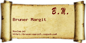 Bruner Margit névjegykártya
